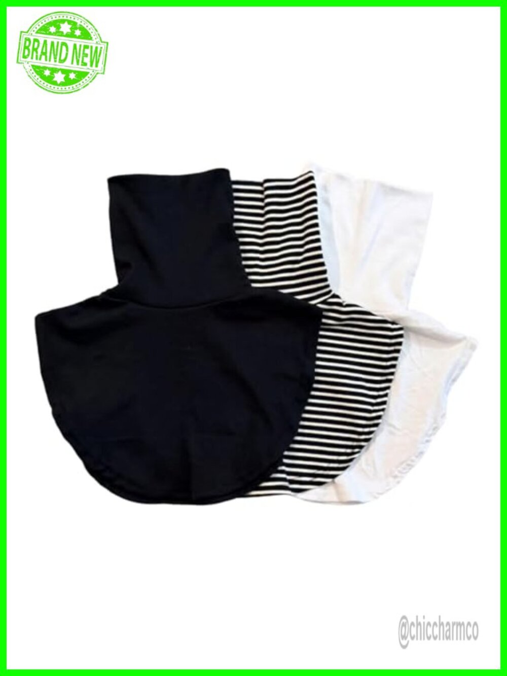 3 Pack Turtleneck Dickey Collar Mock Neck Insert for Sweaters Hoodies